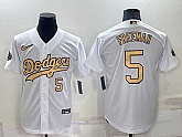 Los Angeles Dodgers #5 Freddie Freeman Number White 2022 All Star Stitched Cool Base Nike Jersey,baseball caps,new era cap wholesale,wholesale hats